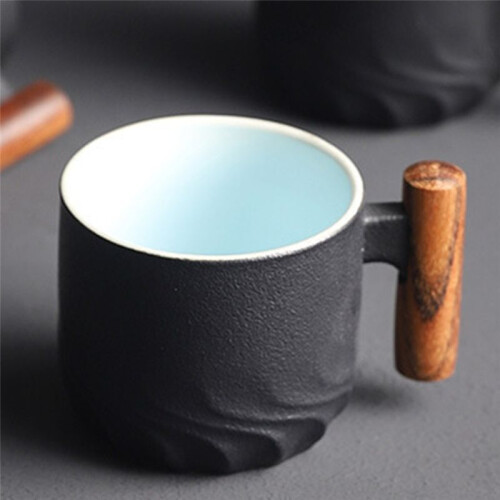 Ceramic Coffee Tea Tasting Cup Japanese Style Coffee Tea Mug with Handgrip 2