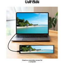 11,26 Tums IPS USB-Sekundärskärm för CPU/GPU-Övervakning Lång USB-Sekundärskärm