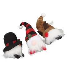 3 Plush Gnome Christmas Light Decor