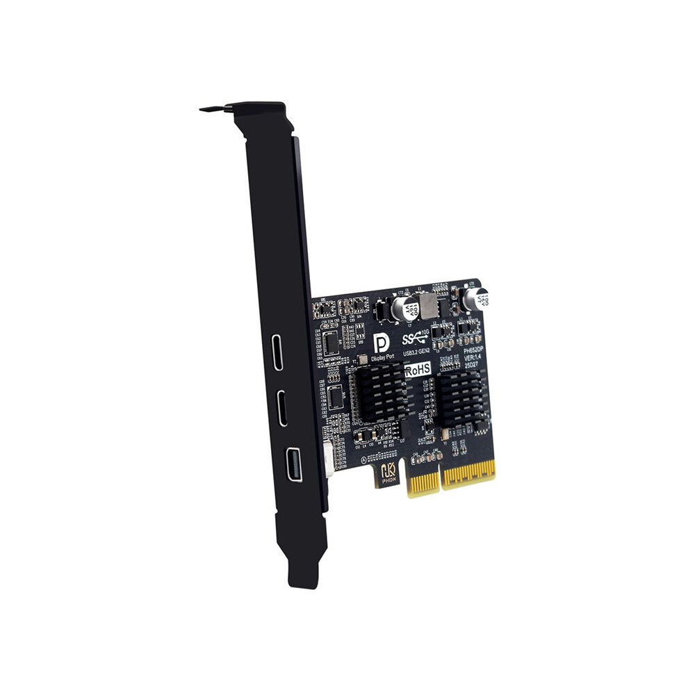 Tauoh Usb-C Pcie Card Type C Pci-Express To Usb 3.2 10Gbps+Dp1.4 Pci Express Expansion Card To Usb3.2 Gen2 For Win/Linux