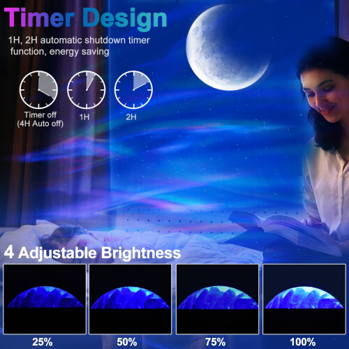 Cadrim Projector Star Aurora Moon Projector Sky Night LED 2