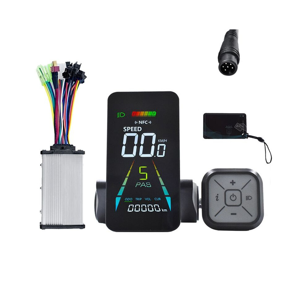 E-Bike Nfc Lcd Display Electric Scooter Nfc Color Animated Meter 24V/36V/48V/60V Uart Speedometer+36V 350W Controller A 6031396539175
