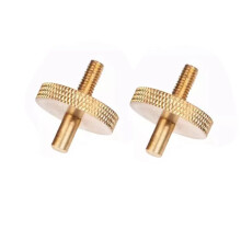 2 Stuks Verstelbare Cellobrugschroeven voor Contrabasbrugschroeven voor Cellobruggen, Vervangend Accessoireonderdeel, Goudkleurig