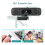 Webcam HD 2K avec 2 Haut-Parleurs, Microphone Intégré, Caméra USB pour Ordinateur de Bureau, Ordinateur Portable, Visioconférence 6