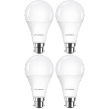 SYLVANIA GLS Frosted LED Light Bulbs, B22, 8W, 806 Lumens, Warm White 2700K - 4 Pack