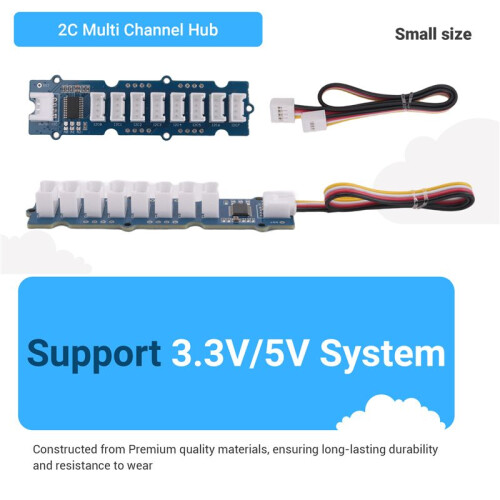 8-Channel I2C Multiplexer / Hub Support 3.3V/5V System Multiple Devices with the Same I2C Address 8 Grove I2C Port 8x2cm 1
