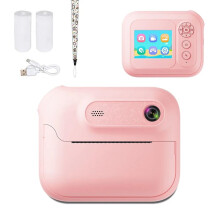 1080P HD Digital Instant Print Camera 1300mAh Kids Printer Camera with MP3 Player&5 Games for Girls Boys Birthday Gift A