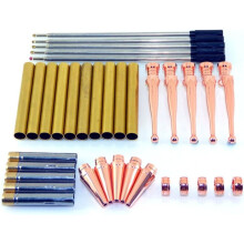 Woodturning Fancy Slimline Pen Kit Set X 5, Copper Finish, Twist Mechanism
