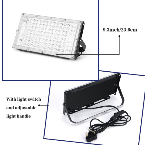 Caydo 50W LED UV Screen Printing Light with Black Light 1