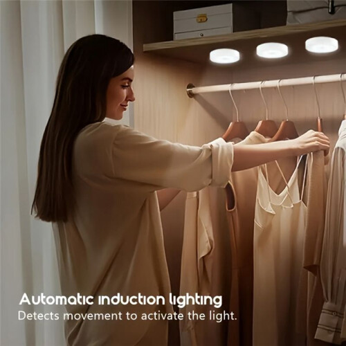 6-Pack USB Rechargeable LED Motion Sensor Lights LED Indoor Closet Light Battery-Powered Induction Lighting for Home,B 2