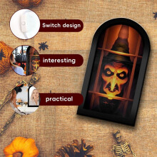 Halloween Spookspiegel Hologram Spookheksenspiegel met Griezelige Ogen Spookachtige Enge Spoken Halloween-Decoratie