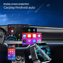 3-w-1 Bezprzewodowy Adapter CarPlay AirPlay Carplay Android Auto USB Dongle Przewodowy Carplay do Bezprzewodowego Podłącz i Graj, Czarny