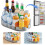 Refrigerator Rotating Storage Rack Rotatable Fridge Storage Box Turntable Organizer for Cabinet Kitchen Refrigerator C 2