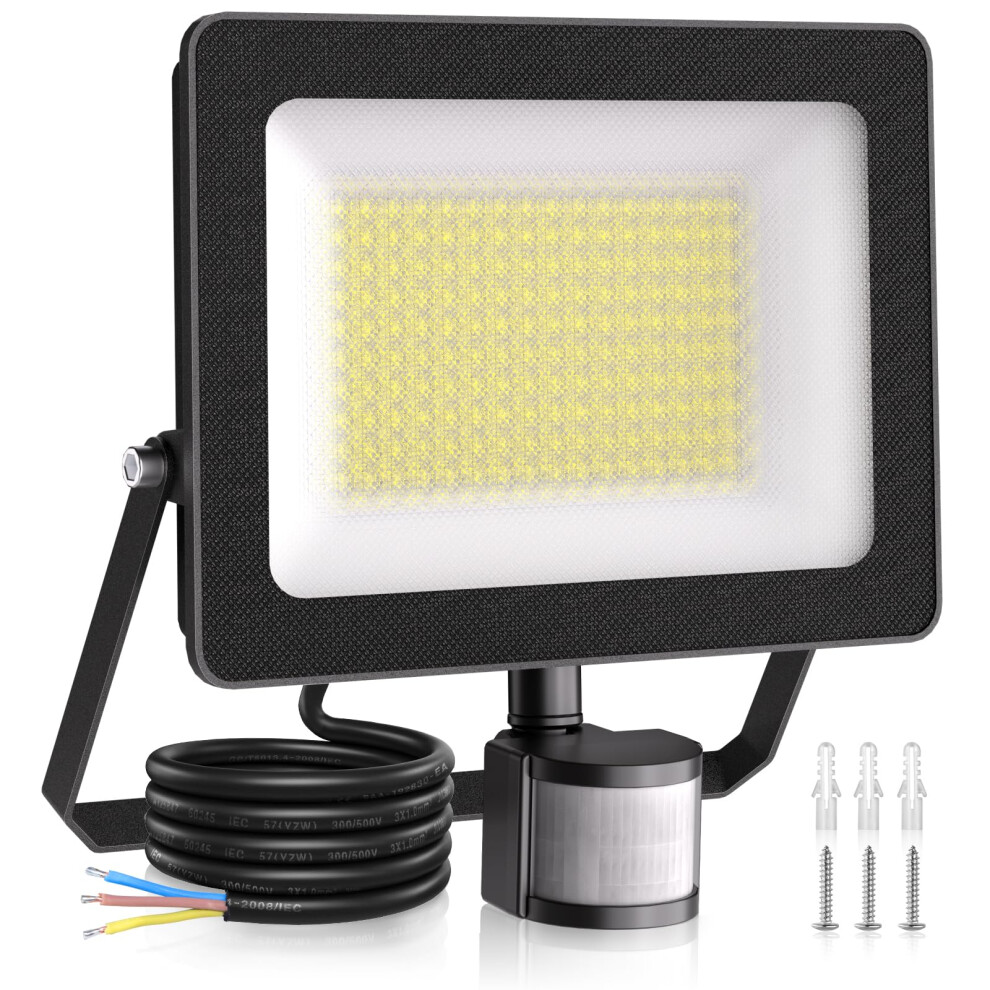 Linke 100W Security Light Outdoor With Motion Sensor, 9000 Lumen Led Floodlight 6500K Cold White, Ip66 Waterproof Pir Outside Light For Garden, Garag 5005433197940