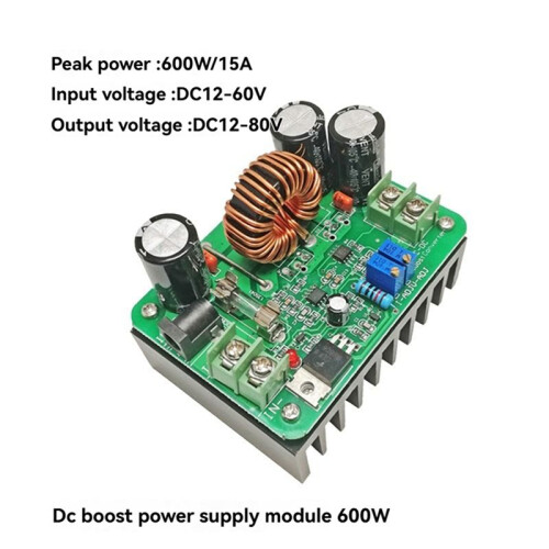 600W - Boost Module Power Supply Step  Constant Current Voltage 12v-60V to 12v-80V Booster Converter 2