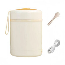 600ML USB Electric Heating Lunch Box Portable Picnic Milk Drink Food Heater Stainless Steel Food Warmer Container