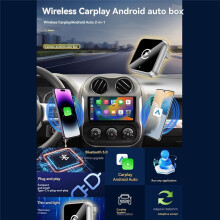 Adaptador Inalámbrico Carplay 2 en 1 AI Box Carplay/Android Auto Dongle USB con Cable Carplay A Conexión Inalámbrica Plug And A