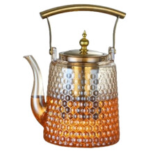 Hammer Pot Copper Handle Retro Boiling Teapot Large Kettle Capacity Large Hole Pot High Borosilicate Glass Teapot
