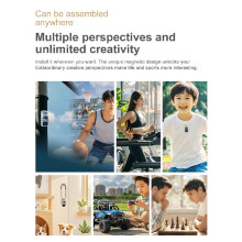 2.7K Thumb Camera Wifi Action Camera 180 Rotate Sport Cam DV Cycling Recorder Camcorder Camera with Charging Case Black