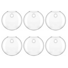 6 Pack Wall Hanging Glass Terrarium - Self-Watering Hydroponic Planter for Home Office Decor, Handmade Round Vase 6 Pack