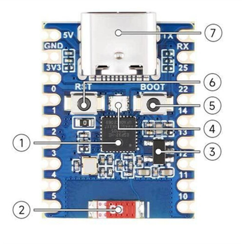 ESP32 H2  Development Board ESP32-H2-Zero 96MHz Processor for BLE/Zigbee/Thread Advanced IoT Applications 2
