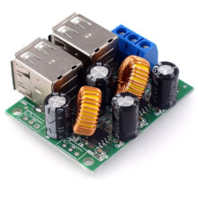 4 USB Port A5268 Step-Down Power Supply Converter Board Module 12V 24V 40V to 5V 5A for MP3/MP4 Phone Car Equipment