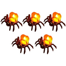 5pcs Halloween Decoration Spider Night Lights Party Supplies Decoration Props Bar, Haunted House