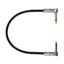 50 cm Gitarreffektpedalkabel Platt Patchkontakt 6,35 mm Kontaktkabeladapter Linje Runt Huvud