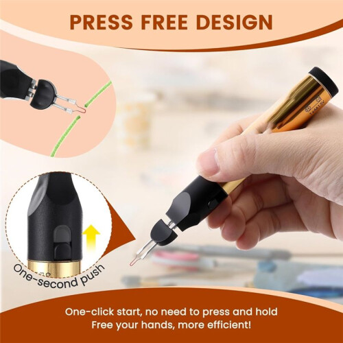 Beading Cords Burner with 2PCS Tips, Thread Burner, Cautery Pen for Jewelry Making,for Leather  Stringing Projects 2