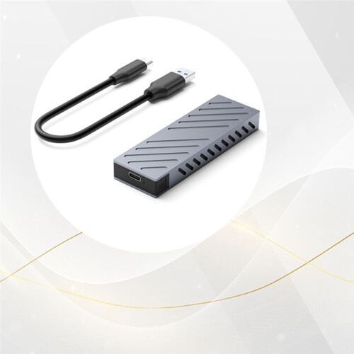M2 SSD Case NVMe/ SSD Enclosure Adapter 10Gbps USB 3.2 Gen2 USB C External Enclosure Tool-Free 2