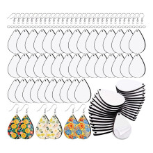 120 Pcs Sublimation Earring Blanks with Earring Hooks and Jump Rings Teardrop Earrings Blanks for Women Girls