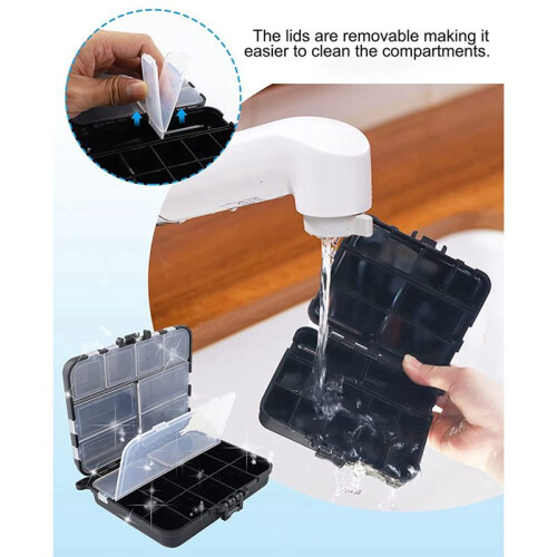 4 Pack  Tackle Boxes Plastic Fishing Organizer Tackle Storage Containers Kayak Fly Boxes 1