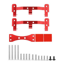 Metal Link Rod Mount Base und Axle Servo Bracket Mount für WPL C14 C24 C34 C44 C54 1/16 RC Car Upgrade Parts, Rot