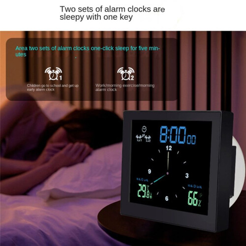Bathroom Waterproof Wall Clock Shower Clocks Timer Digital Electronic Wall Clock Kitchen Washroom  White 1