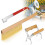 Bee Hive Tool for Beekeepers,Include J Hook Frame Lifter Scraper,Bee Hive Frame Grip Holder Lift,Wooden Beekeeping Brush 4