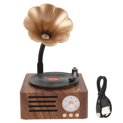 WoodGrain tocadiscos Bluetooth 1500mAh 138x112x150mm 2