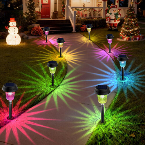 TeckNet TECKNET Solar Lights Outdoor Garden, Solar Powered Stake