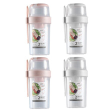 Auslaufsichere Overnight-Oats-BehäLter mit Deckel - JoghurtbehäLter mit Deckel - EinmachgläSer im Stapelbaren Design, 4Er-Pack