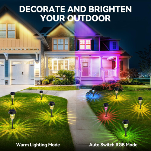 TeckNet TECKNET Solar Lights Outdoor Garden, Solar Powered Stake 1