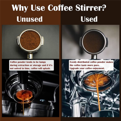 WDT Tool Espresso Magnetic Coffee Stirrer Distribution Tool per Espresso Stirrer Coffee Stirring Tool con Supporto