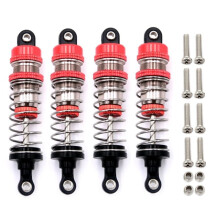 4 StüCk MetallöL-StoßDäMpfer-DäMpfer für 144001 144010 124007 124016 124017 124018 1240190 RC-Autoteile, Rot