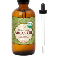 US Organic Marockansk Arganolja, Kallpressad, 100% Ren, USDA Certifierad, för Hår, Hud, Naglar