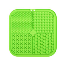 Lick Mat for Dogs, Food-Grade Silicone Dog Lick Mat As Dog & Cat Slow Feeder, Dog Licking Mat with Suction Cups Green