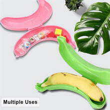 Banana Case, Cute Banana Protector Storage Box, Portable Banana Holder for Lunch Boxes, BPA-Free Fruit Container