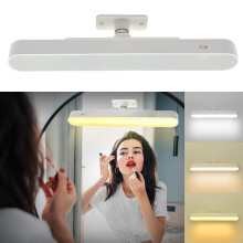 JRXH Wireless Vanity Lights for Mirror, 4000mAH Rechargeable Battery Operated Mirror Light, Adjustable Color Brightness & Angle Makeup Light,Cordless