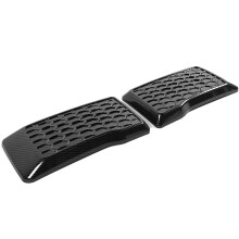 1 Par Kolfiber FräMre StöTfåNgarskyddsskydd Lock Lock Trim för F150 2015-2020 ErsäTtning ExteriöR VäNster och HöGer