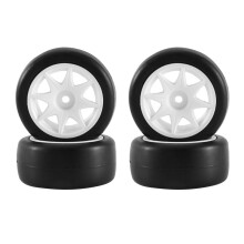 4Pcs 58mm Tires Wheel 12mm Hex with Sponge Insert for 1/10 1/12 RC Drift Car 3Racing Sakura M4 M5 MST TCR M04 M05