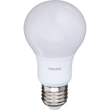 Philips LED E27 Edison Screw Warm Bulb, Frosted, 8 W (60 W) - White Light
