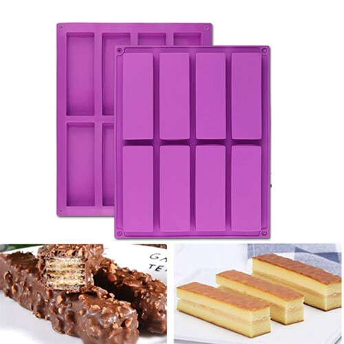4 PièCes Rectangle Silicone Moule  Bar Maker Chocolat Cornbread Cheesecake Savon Moule 2
