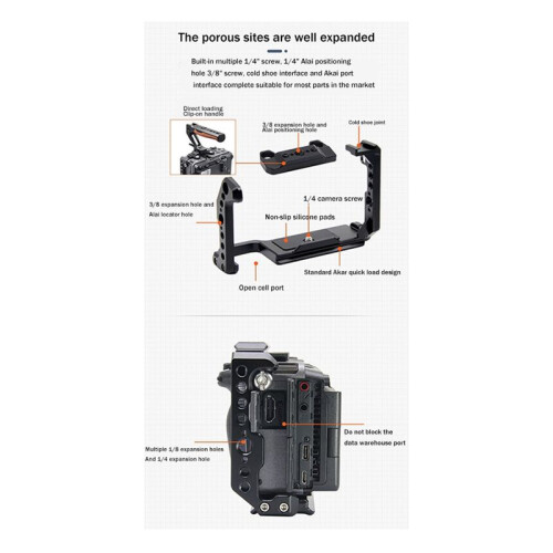 Per  FX30 FX3 Camera Cage Quick Pack Rabbit Cage Camera Protection Cage Support Stabilizzatore 2